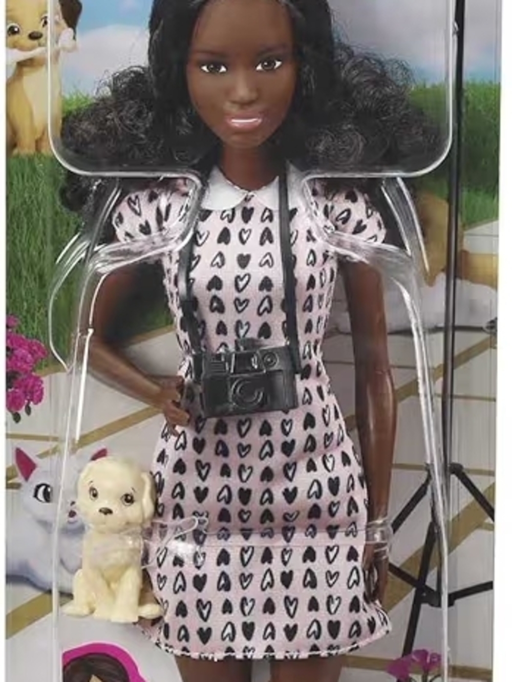 Barbie Careers Fashion Doll and Accessories, Petite Photographer Wearing a Dress